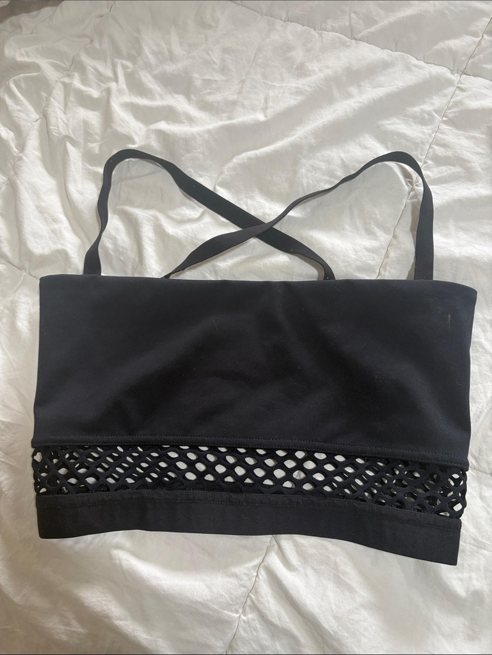 BETTER BODIES Black Mesh-Hem Sports Bralette